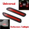 2Pcs Car Red Lens Led Rear Bumper Reflectors Brake Fog Warning Light Taillight