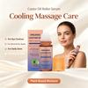 Organic Castor Oil With Rose Quartz Roller Deep Botanical Nourishing Soothing Moisturizing Cooling Massage For Face Body CareOil