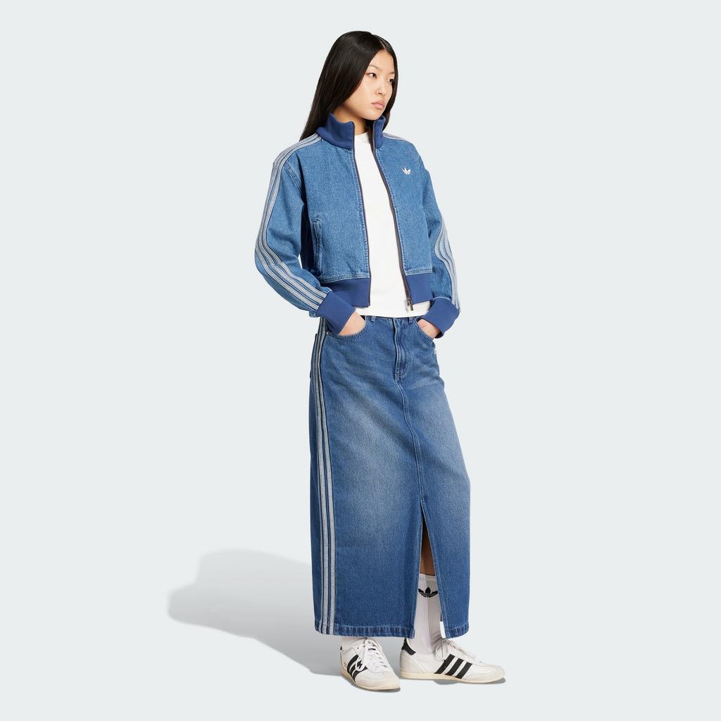 adidas 3-Stripe Denim Long Skirt - Indigo Denim / Jw2658