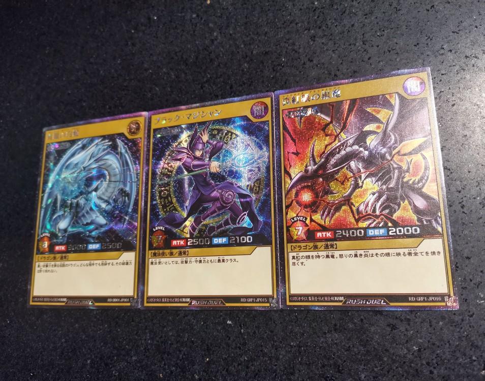 3pcs/set diy Yu-Gi-Oh! Black Magician Blue-Eyes White Dragon Self Control Collect Signature Trading Flash Card Anime Cartoon