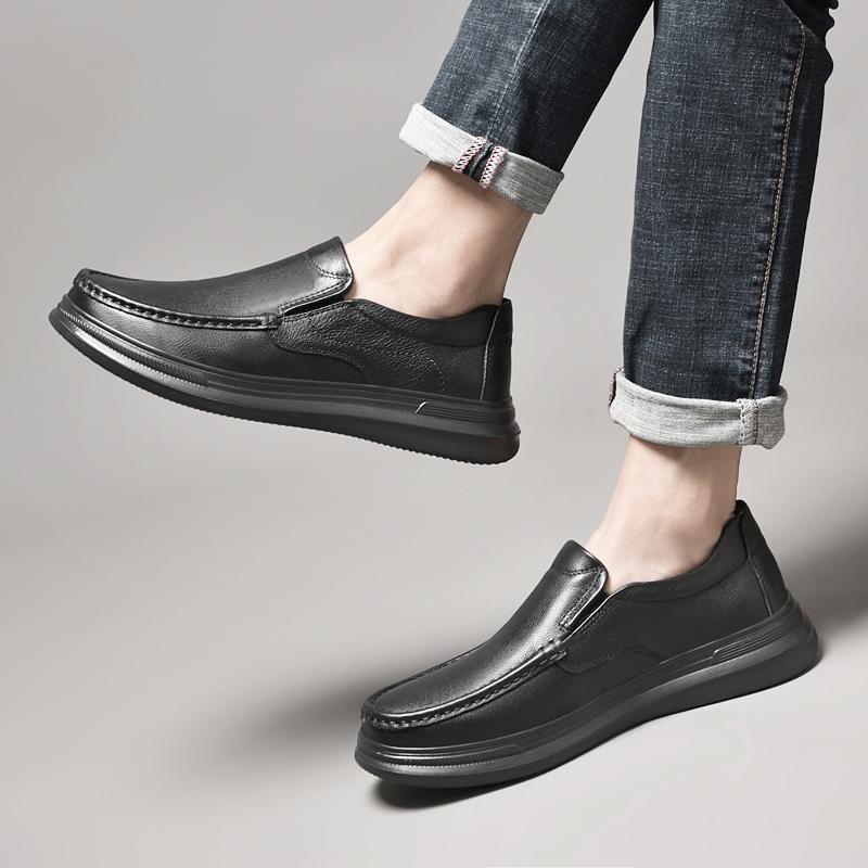 Mocasini versatili pentru bărbați, pantofi sport respirabili pentru bărbați, pantofi casual din piele naturală pentru bărbați, încălțăminte clasică confortabilă slip-on pentru bărbați