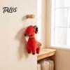 Soft Polyester Plush Decor Chinese New Year Goat Ornaments, Zodiac of Stuffed Lucky Wealth Symbol Dolls, Embroidery Hanging for Spring Festival, Party