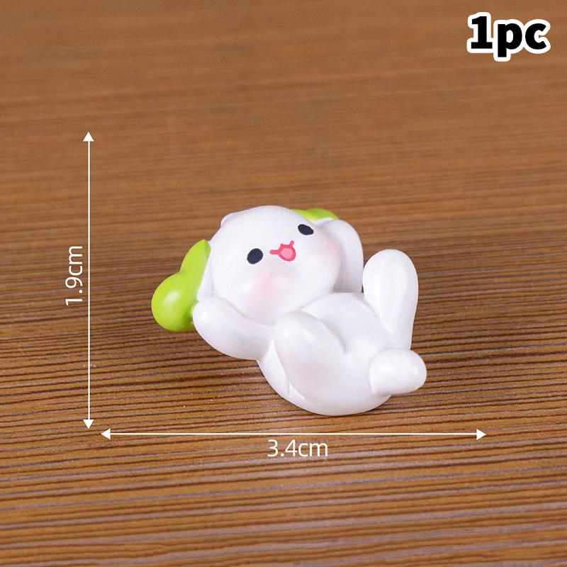 Cute Puppy Figurine Resin Diy Crafts Micro Landscape Desktop Small Ornaments Statue Decoration Mini Animal Statue