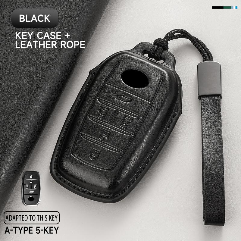 Leder Auto Schlüsselhülle Schutzhülle Schlüsselanhänger Für Toyota Vellfire Alphard 30 Serie Previa Tarago 5 6 Zubehör