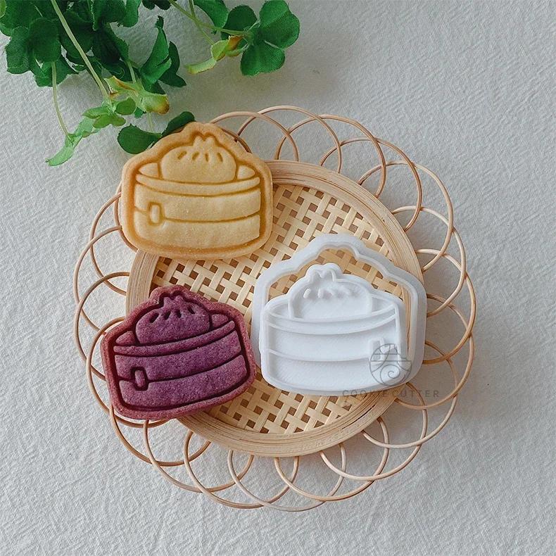 

Cartoon 3D Chinese Style Buns Cookie Mold Kids DIY Biscuit Cutter Set New Year Party Baking Fondant Icing Cookie Decorating Tool