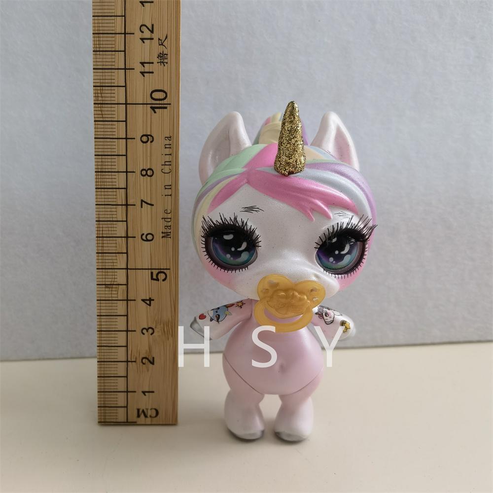 Original 11Cm-13Cm Rainbow Unicorn Doll Little Monster Mud Doll Children'S Game House Toy Set Gift