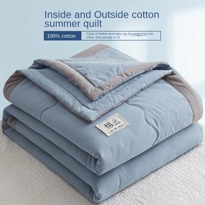 100% Cotton Inside and Outside Summer Cool  Air Conditioning Quilt Washed Cotton Pure Cotton Summer Quilt Thin Quilt Summer
