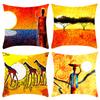 New Art Abstract Sun Print Letter Print Pillowcase Home Sofa Cushion Cover