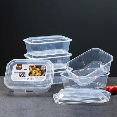 Disposable Rectangular Plastic Food Containers (10-Pack)