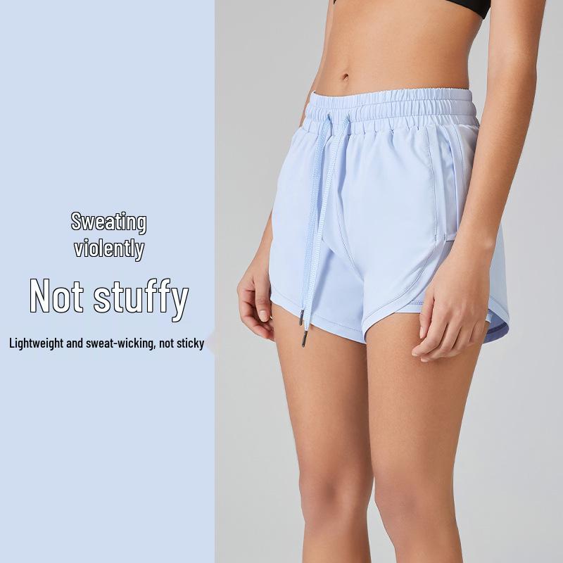 Women's Customized High-Waisted Drawstring Athletic Shorts - Slimming, Anti-Exposure Yoga & Running Fitness Pants