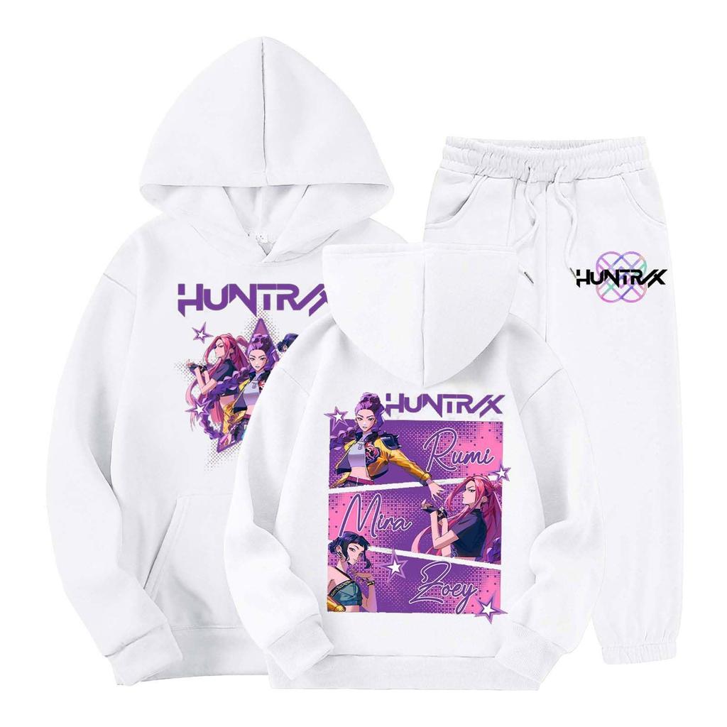 Children's Casual Fashion Hooded Pullover, Printed Loose Hoodie And Casual Pants Two-piece Set