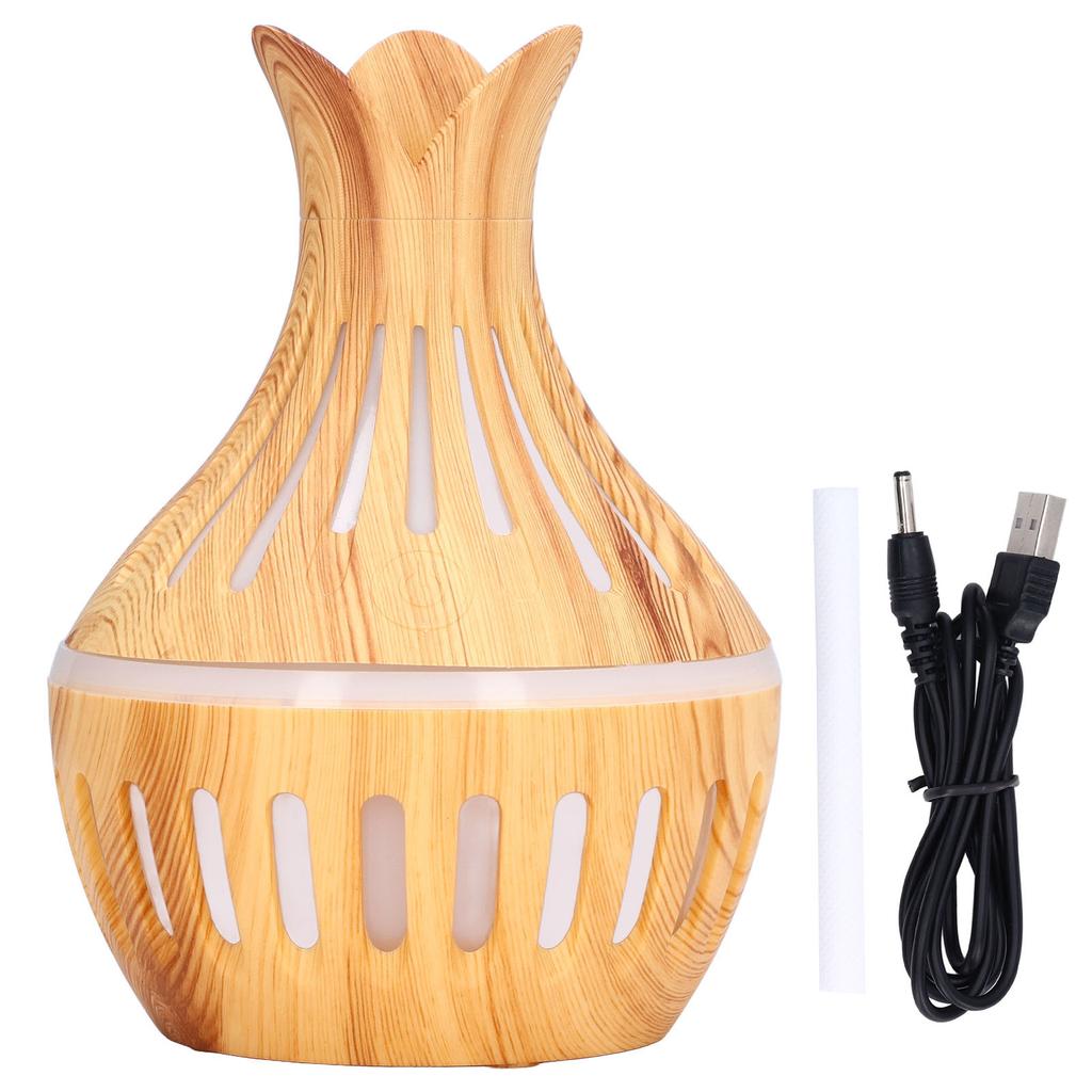 Luftbefeuchter mit Holzmaserung ABS Aromatherapie-Luftbefeuchter für Haushalt USB-Aufladung 300ml