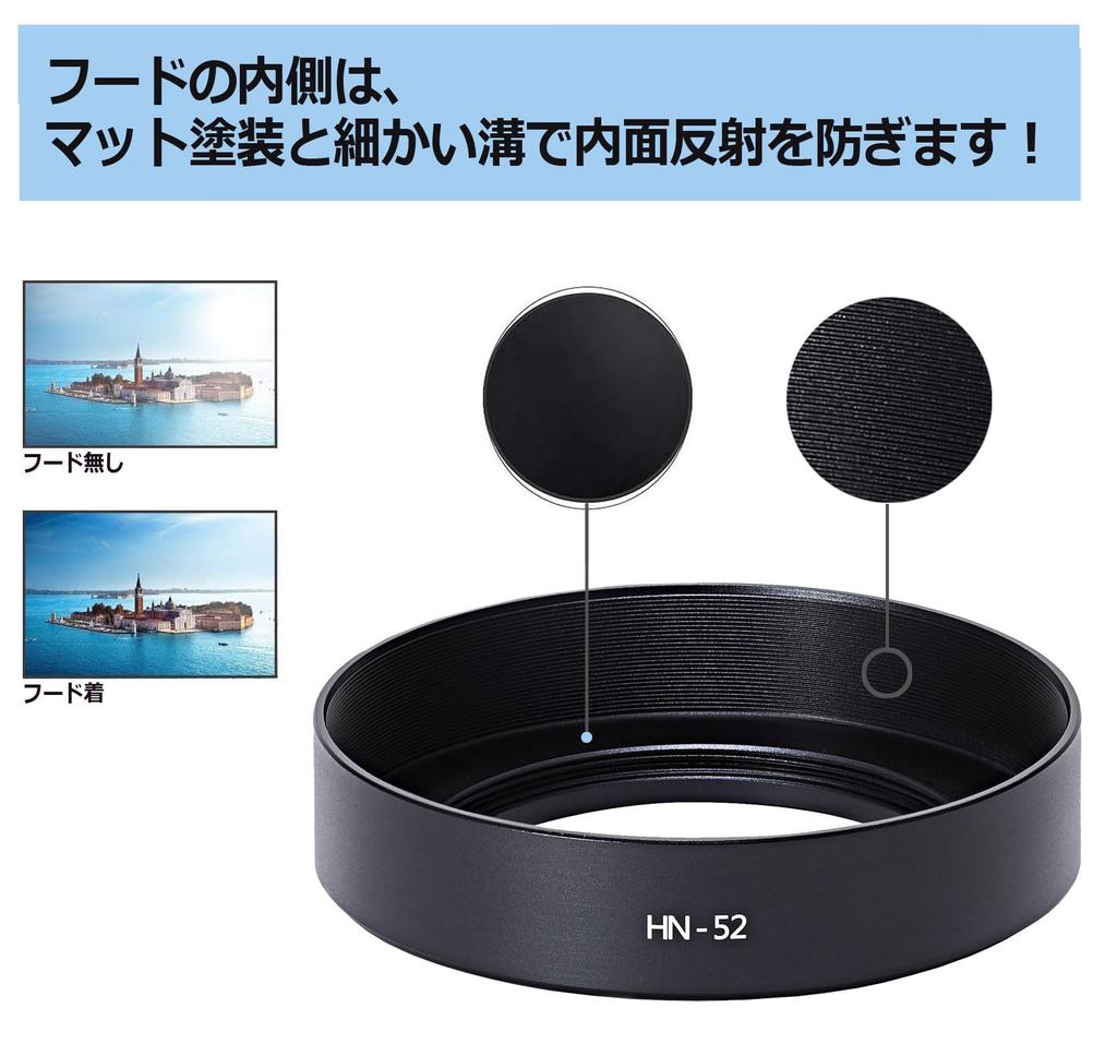 NinoLite Lens compatible with Z 28mm Z 28mm and Z 40mm camera HN-52 Hood, f/2.8, f/2.8 SE, f/2 lenses.