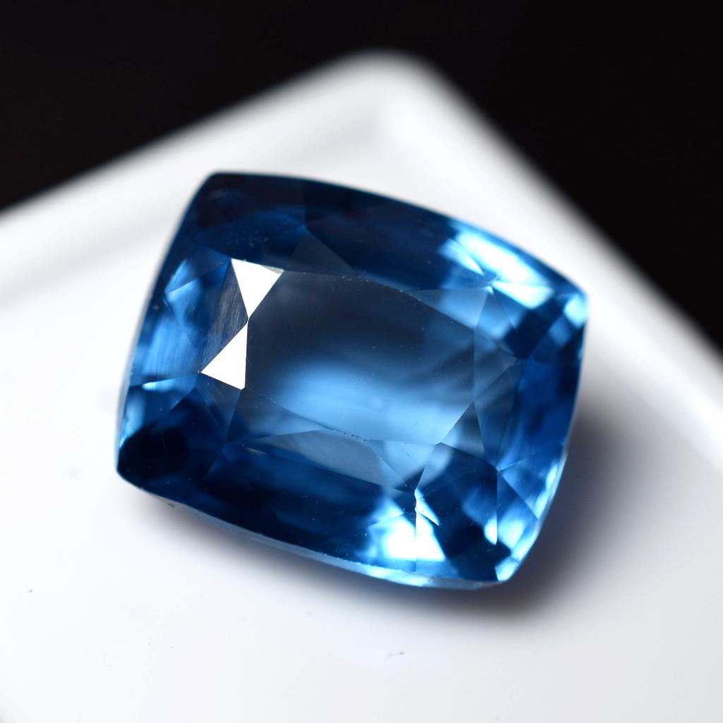 Blue Sapphire Excellent Cushion Cut Natural 8.45 Ct Loose Gemstone CERTIFIED AM-637