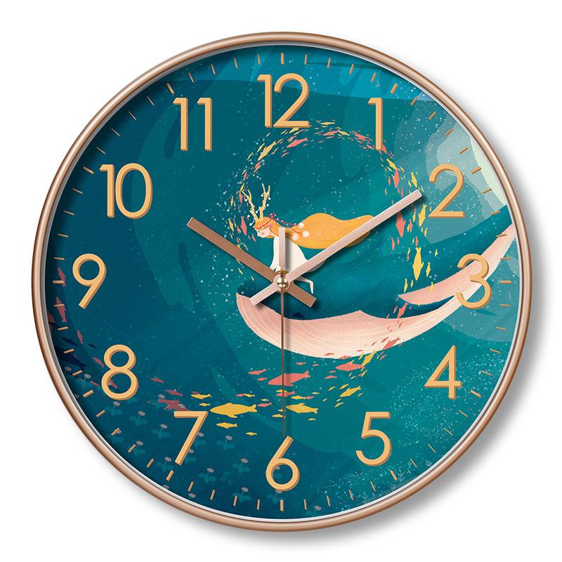 Plastic Silent Wall Clock Creative Fashion Living Room Wall Clock Clock Wall Clock 12 Inches 30CM