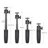 Necessia Mini Tabletop Ultra Selfie Live Black NCT-08 Tripod, Tripod, Lightweight, Stick, Vlog, Streaming,
