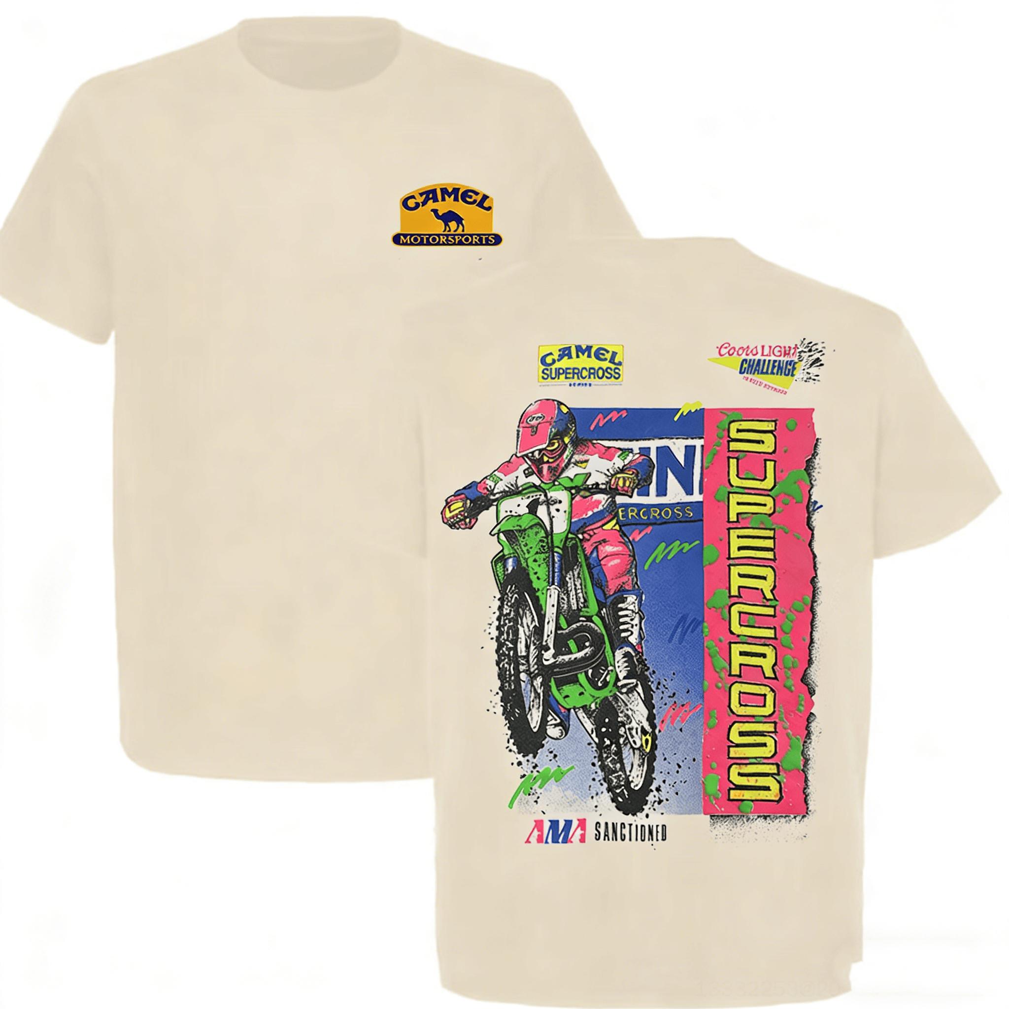 

2026 Summer New Style Camel Super Off-road High-Quality Comfortable Men s Round-neck Printed T-shirt 4XL