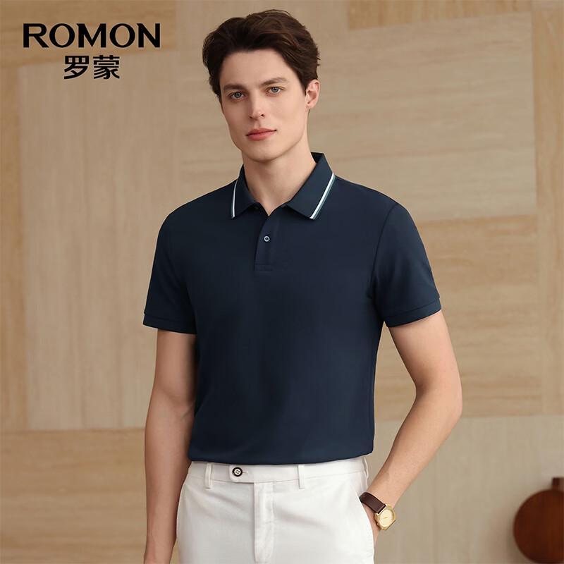 ROMON Men s Modal Blend Cooling Short-Sleeve Polo Shirt 180