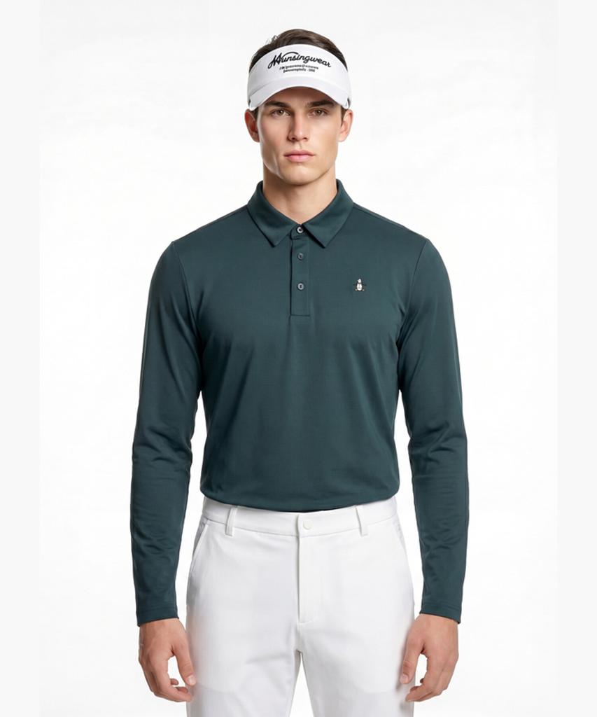 Meonsingweeo Men'S Cooling Long Sleeve T-Shirt Teal Green Mr221Mtl51
