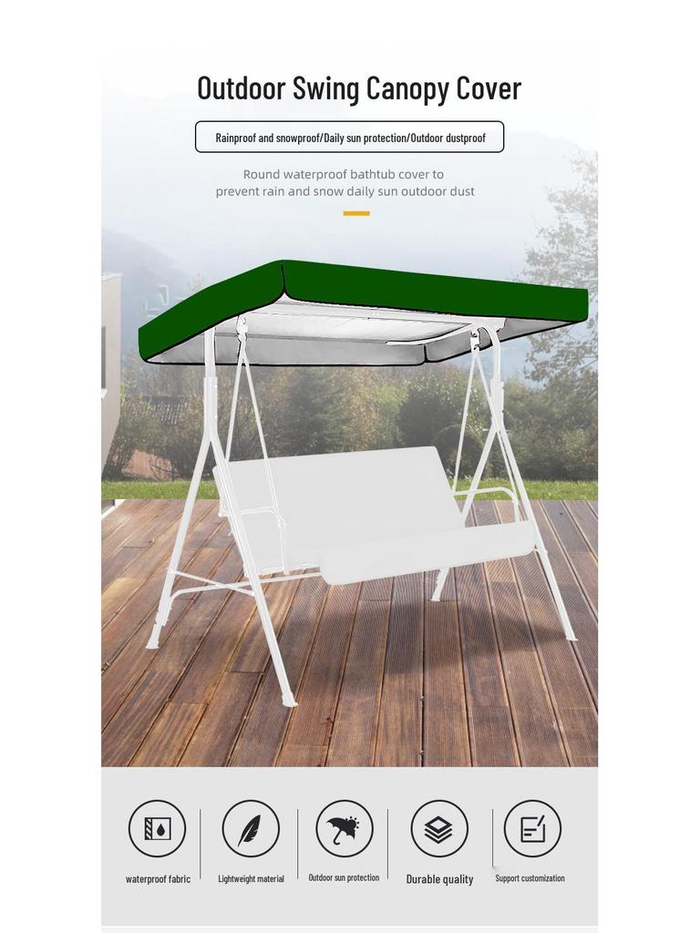 Wasserdicht & Sonnenschutz Garten Terrassen Schaukel Baldachin Abdeckung