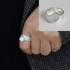 Real 925 Sterling Silver Retro Round Ring For 2 Rigns Women Chain Vintage Fine Jewelry Minimalist Accessories Gift
