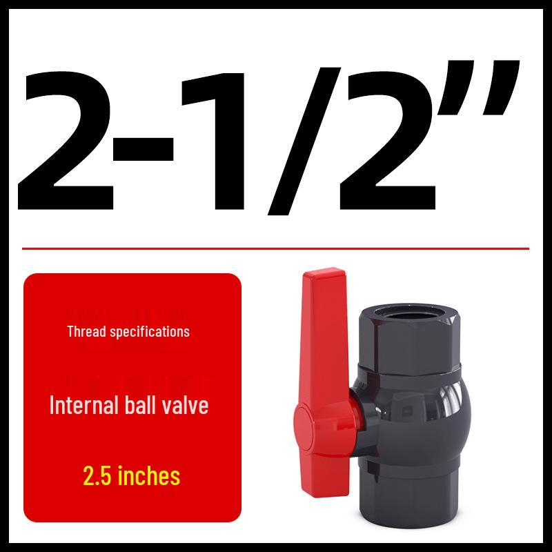 PVC Internal Thread Ball Valve - Double Thread Water Pipe Fitting (Sizes: 20, 25, 32, 40, 50, 63, 75, 110)