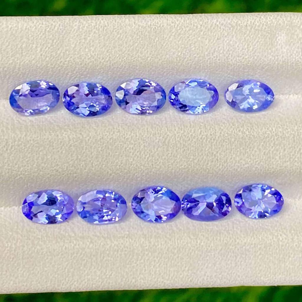 A Quality Natural Oval Cut 4 To 8 MM Size Tanzanite Gemstone, Loose Gemstones, Calibrated Size Tanzanite Gemstone For Making Jewelry
