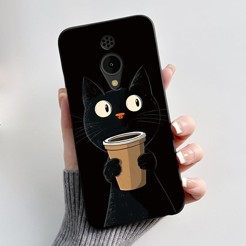 Hülle Für Nokia 150 2G 2023 TA-1582 Hülle Ästhetisch Luxuriös Niedlich Cool Jungen Mädchen Schwarz Matt Weiches TPU Vollschutz Rückseite