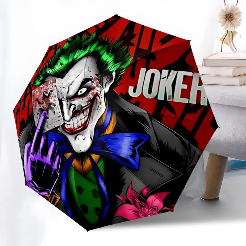 

1pc Automatic Opening Folding Umbrella with Cool Print Design, 8 Bone Iron Frame, Portable for Outdoor Use, Perfect Gift for Fans and Travelers.K010
