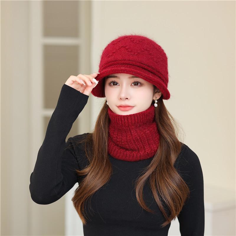 Pletená čepice Dětská králičí kožešina Pletená čepice Fleecová zahuštěná teplá čepice