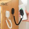 Space Saving Remote Holder Magnetic Control with Spring Rope Self-adhesive No Drill TV Wall Mounted Organizer Air Conditioner Anti-Loss Retractable
