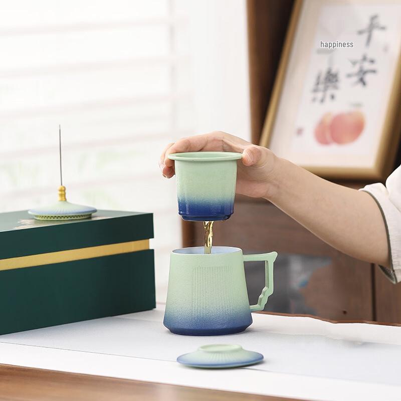 Pabei Ceramic Tea Infuser Office Cup Gift Set