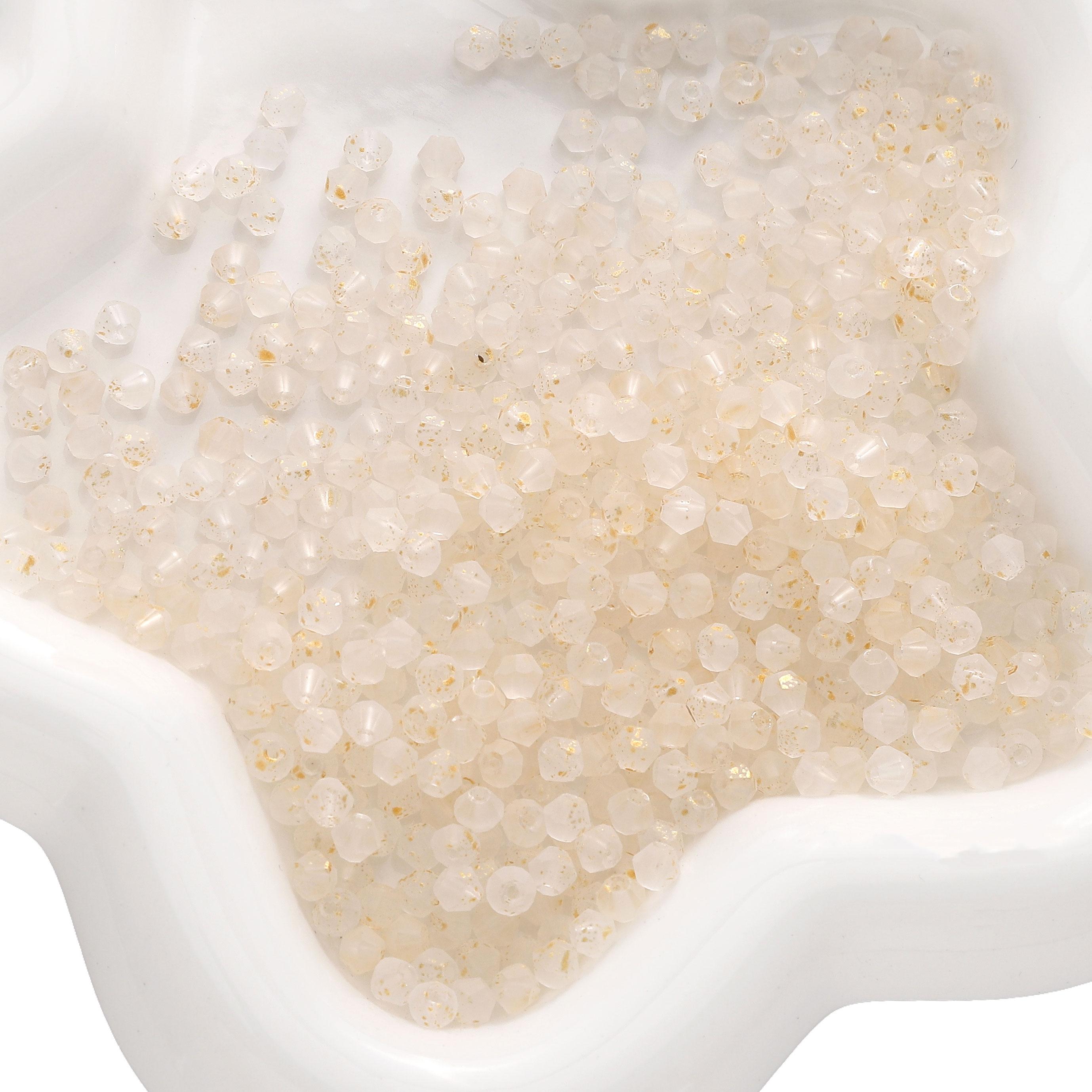 

140 шт. двухконечные граненые стеклянные бусины, глазурь, посыпка, бисер для самостоятельного изготовления браслетов, ожерелий и ювелирных изделий слоновая кость