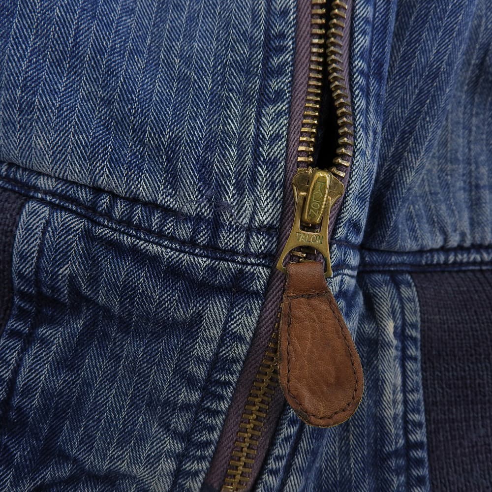 RRL Herringbone Flight Jacket, Men's Cotton, Indigo, Size M Jacket M IndigoUsed