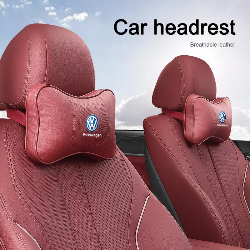 2026 Hot For VW VOLKSWAGEN Memory Foam Car Neck Pillow Protective Car Headrest Car Seat Pillow For Volkswagen VW Tiguan Jetta Po