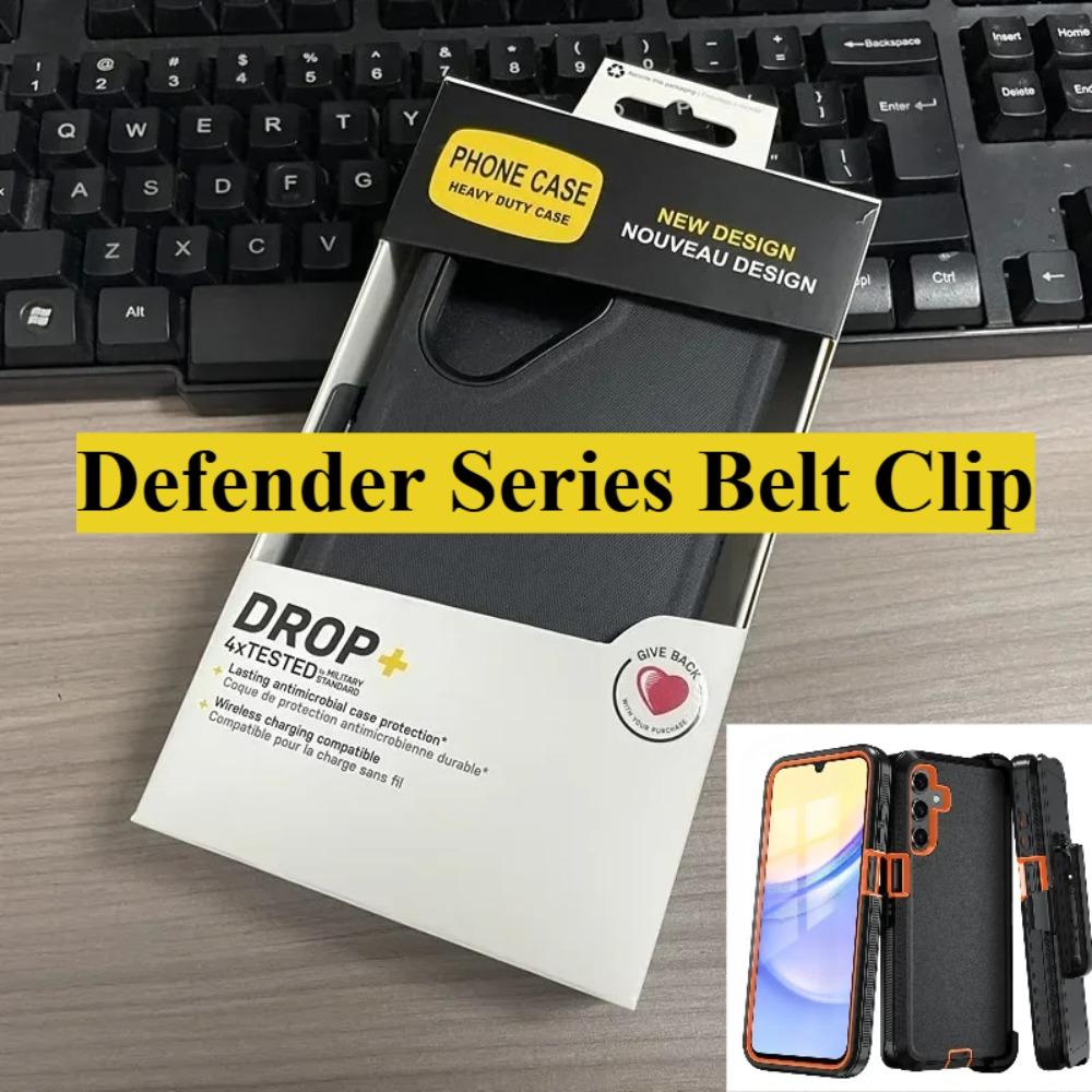 3IN1 Belt Clip Hard Defender Phone Case for Samsung Galaxy A57 A17 A07 A56 A36 A26 A16 A06 A55 A35 A25 A15 A05 A05 SOtt Box Shockproof Armor Cover