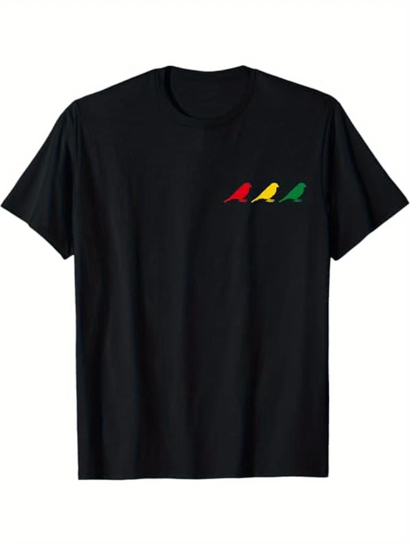 

Summer Mens 100 Pure Cotton Casual Printed Black Round Neck Tshirt Street Soft and Breathable Holiday Short Sleeved Shirt 4XL