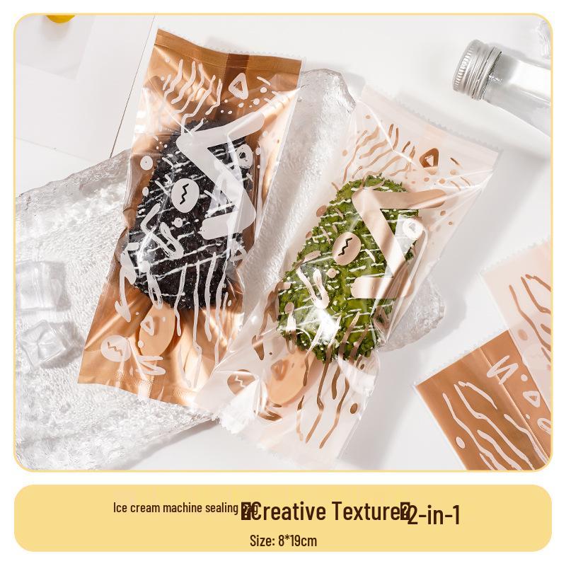 Clear Disposable Popsicle Packaging Bag for Homemade Ice Cream Desserts