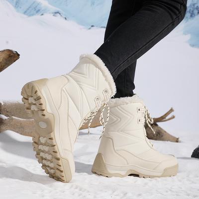 Mountaineering Boots Winter Velvet Snow Boots Sports Outdoor High-top Cotton Boots Waterproof Medium Boots Large Size Women's Boots