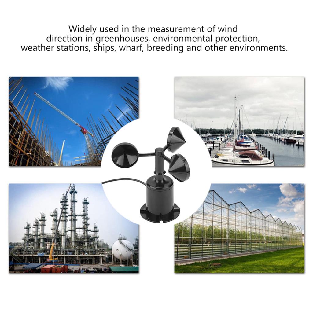 Digital Wind Speed Wind Wind Direction Station Digital Indoor and Outdoor Weather Pulse Output Anemometer, Sensor, 360-Degree Measurement, 4-20mA,