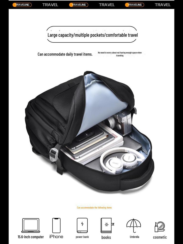 Vielseitiger Rucksack in einfarbiger Farbe: Große Kapazität, Unisex, lässige Schul- oder Geschenktasche