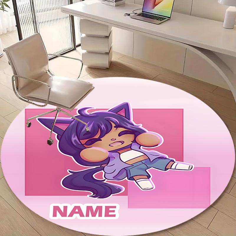 Personalized A-AphmauS Round Chair Office Rug - Perfect for Mat, Office Chair & More - Ideal Gift for Birthdays and Holidays