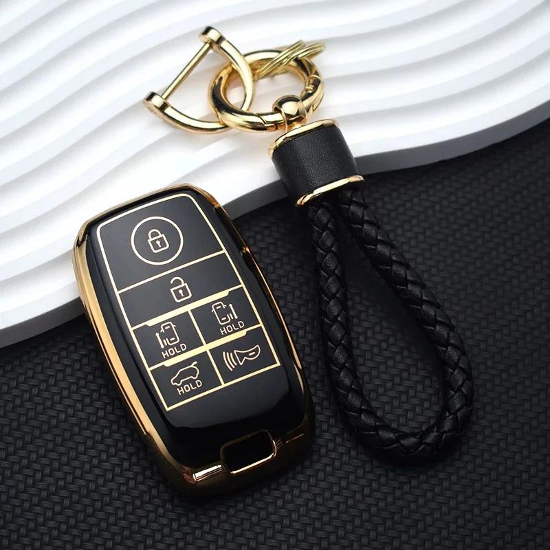 6 Buttons Remote Control Shell Fob Key Case Protection Skin for KIA Sedona Grand Carnival Sorento TPU Car Key Cover Holder