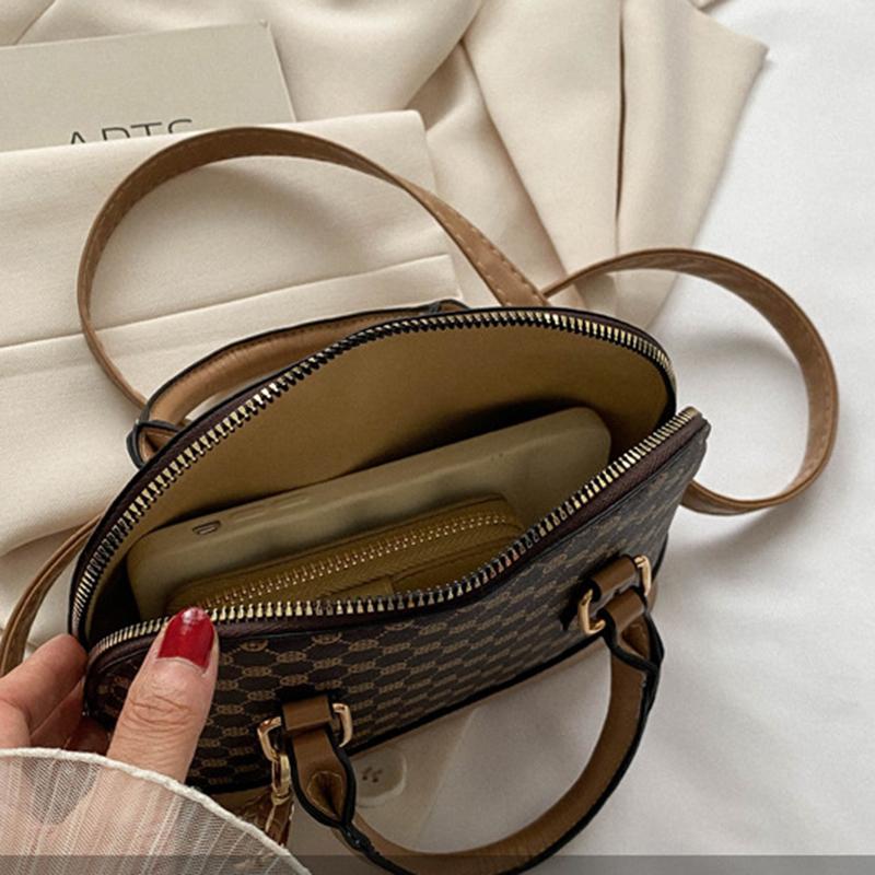 Yogodlns Mode Muschel Tasche Damen Klein Muster Design Geldbörse und Handtasche Einzelne Schulter Umhängetasche Für Frauen Täglicher Gebrauch