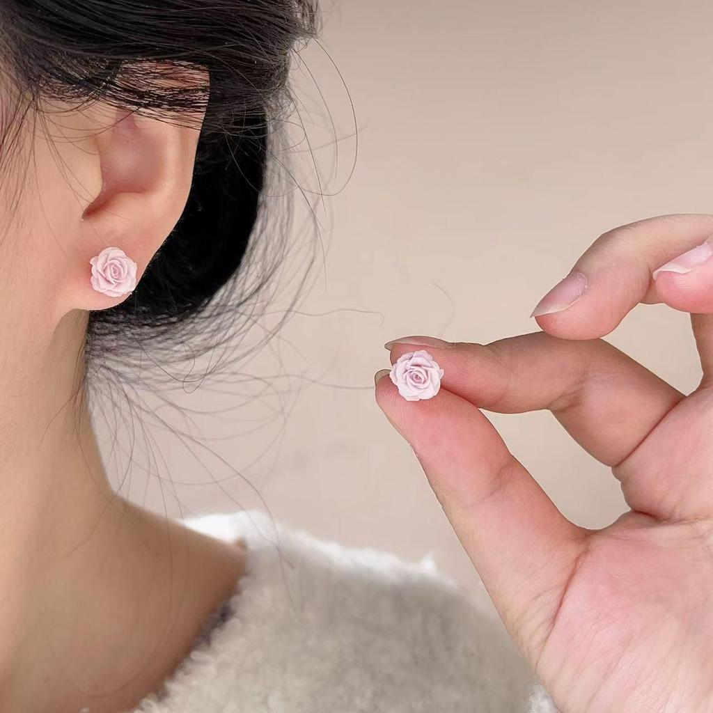 Pink Rose Magnetic Ear Cuff for Women: 2025 Sweet Style, Light Luxury High-End Earrings