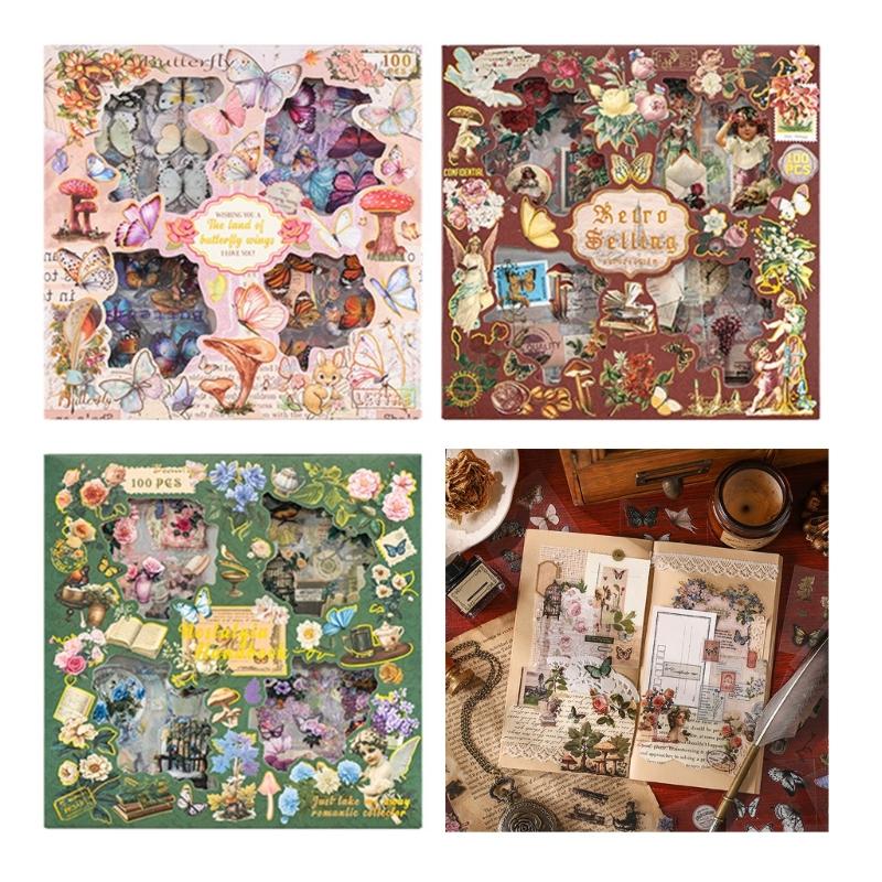 100 Stück/Set Selbstklebende Aufkleber Cartoon-Aufkleber PVC-Aufkleber Hübsche Aufkleber Ästhetische Aufkleber für Scrapbooking