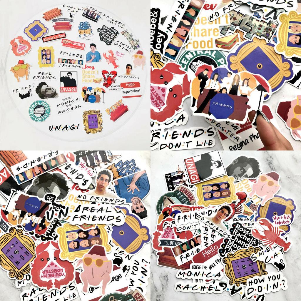 Superior Quality Friends Tv Show Decal Stickers Ideal For Luggage And Skateboards