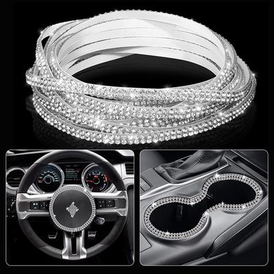 5m selbstklebendes Kristall-Strass-Aufkleberband, DIY-Aufkleber, Strass-Band, Kunsthandwerk, Auto, Telefon, Auto-Innendekoration