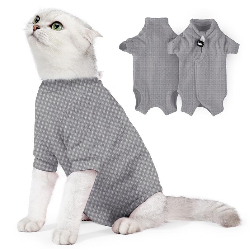 Cat Surgical Recovery Suit for Male Female Dogs Sterilization Wounds Protection Anti-Licking Pet Pajama Suit Soft Fabric