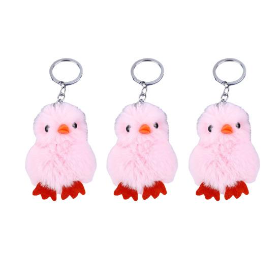 Chick Keychain Compact Size Plush Animal Keychain Bag Chain Charm Key Chain Backpack Keys Pendant Accessories